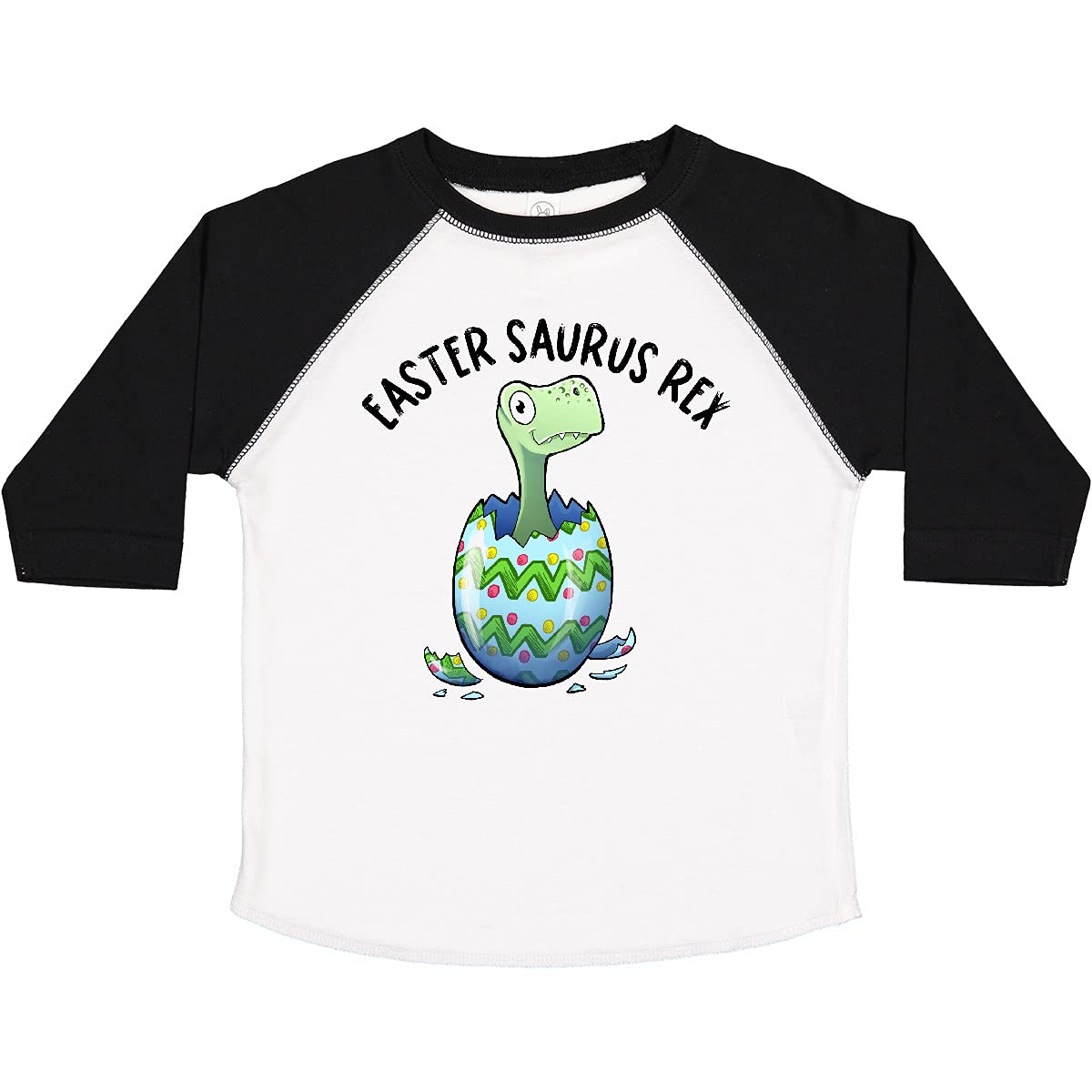 Inktastic Easter Saurus Rex Dinosaur Hatching Easter Egg Toddler T-Shirt - Cute Dino Graphic Tee for Boys & Girls - Fun Easter Outfit for Kids Party & Family Celebration
