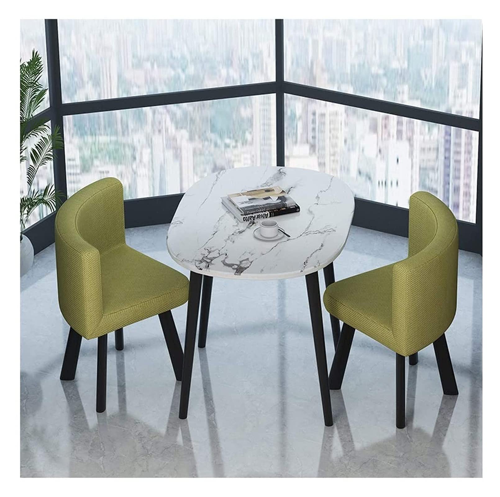 Modern 5-Piece Dining Table Set with Chairs - Elegant Home Kitchen & Restaurant Furniture for Indoor, Balcony, Office & Hotel Reception Use