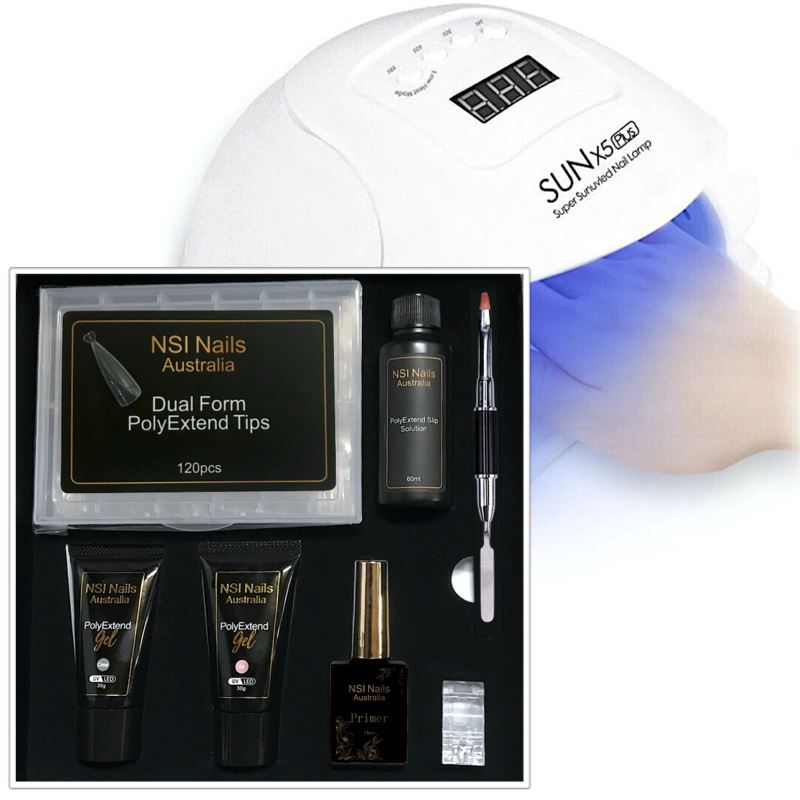 PolyGel Nail Kit with 80W LED UV/Lamp - Professional DIY Gel Manicure Set for Strong & Long-Lasting Nails - Perfect for Home, Salon & Nail Art Enthusiasts