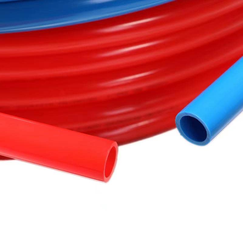 EFIELD 3/4 Inch PEX-B Pipe Tubing Combo - Blue & Red (2x75ft Rolls, 150ft Total) with PEX Cinch Clamp Crimping Tool & Pipe Cutter - Perfect for Plumbing, Hydronic Heating & DIY Water Supply Projects