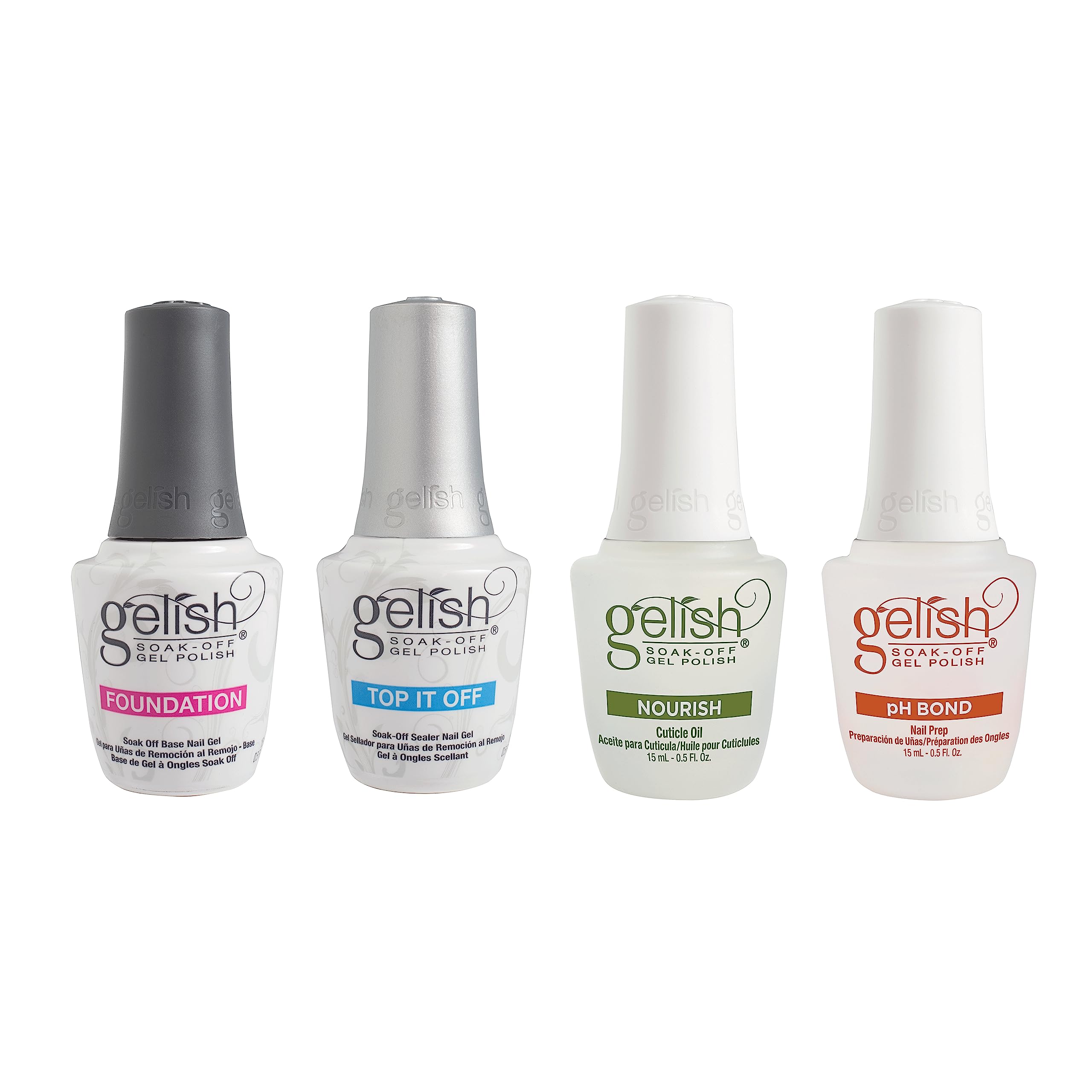 Gelish Professional Salon PolyGel Trial Kit with Fantastic Four Gel Nail Polish Set - DIY Nail Extension & Manicure Kit for Home & Salon Use