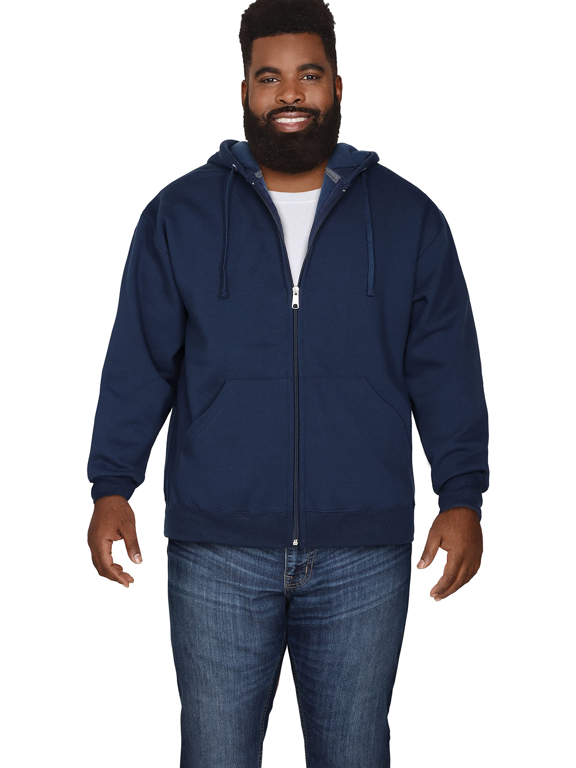 Fruit of the Loom Unisex Adult EverSoft Fleece Full Zip Hoodie Sweatshirt - Cozy Warm Pullover for Men & Women - Perfect for Casual Wear, Outdoor Activities & Lounge Comfort