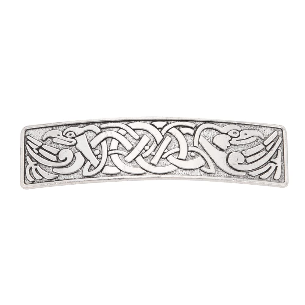 Handmade Vintage Metal Hair Clips - Large Retro French Hairpins with Celtic Knot Design, Ultra Light Hair Barrettes for Women | Perfect for Weddings, Parties & Viking Cosplay