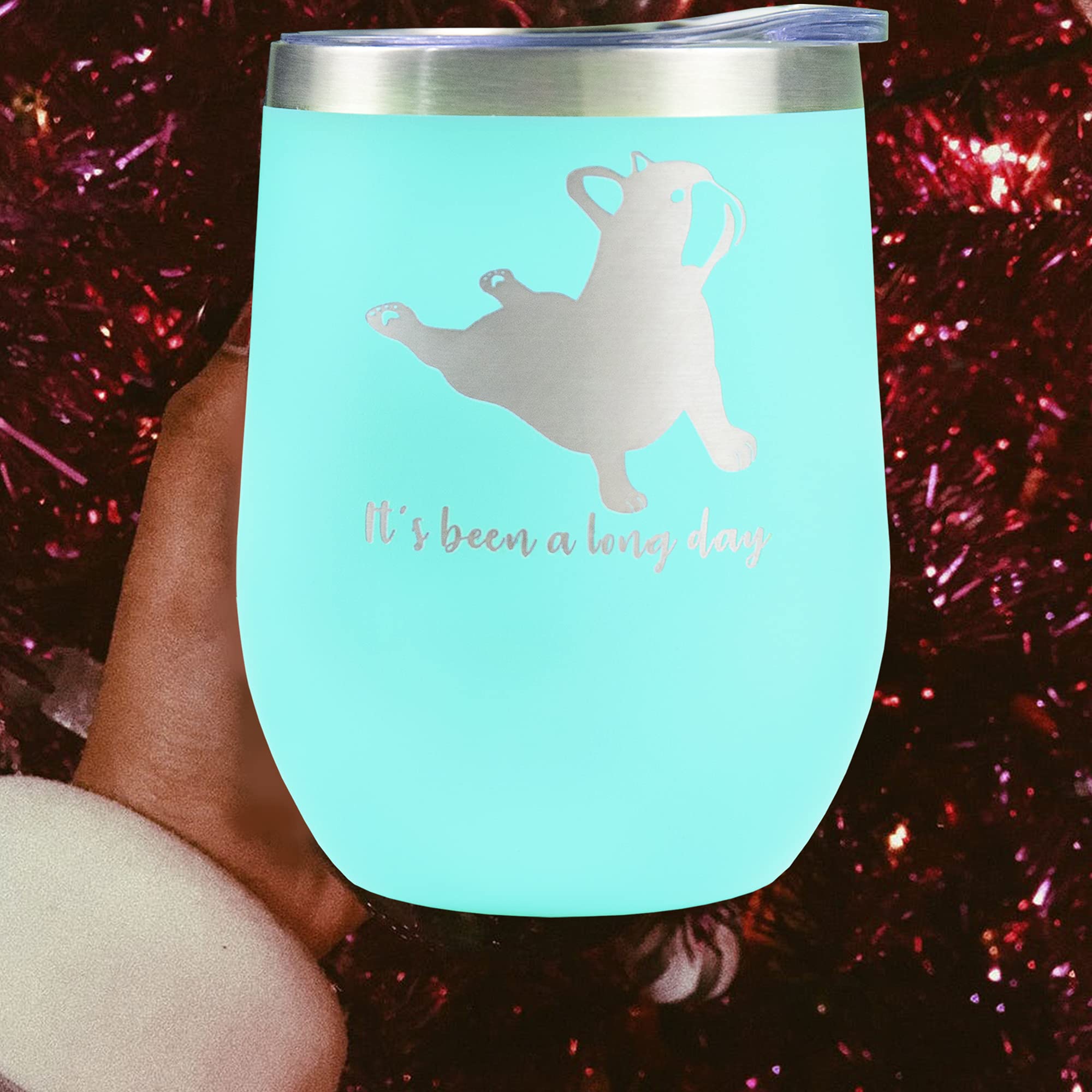 EBE EmmasbyEmma French Bulldog Lover Gifts for Women - Cute Frenchie Tumbler & Yoga Accessories - Perfect for Dog Lovers, Coffee Mornings & Workout Sessions
