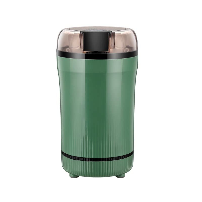 Premium Portable Electric Herb Grinder - Fast & Efficient Dry & Hard Grinding for Coffee Beans, Spices, Greens | Easy Pulverizing Mill for Home Kitchen, Camping & Travel | Durable Green Design