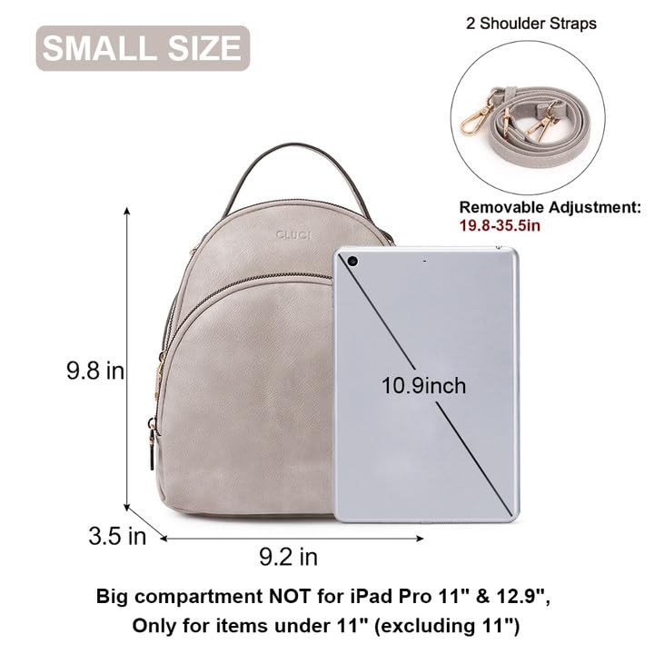 CLUCI Women's Leather Backpack Purse - Convertible Travel Backpack & Shoulder Bag for Women, Stylish Designer Daypack for Work, School, College, Commute and Weekend Getaways
