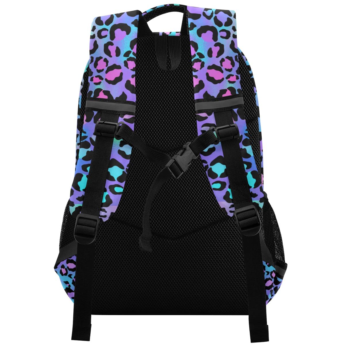 ALAZA Leopard Print Cheetah Purple Backpack Purse for Women & Men - Stylish Laptop Backpack for School, Work & Travel - Fits 13, 14 & 15.6 Inch Notebooks & Tablets - Perfect for College, Office & Daily Commute