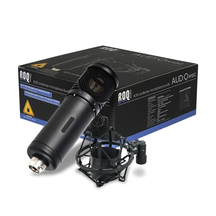 Professional M10C Condenser Microphone - Studio Recording, Podcasting & Live Streaming - Crystal Clear Audio for Content Creators