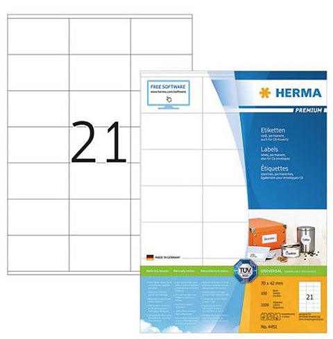 Premium A4 Shipping Labels 70 x 42mm (4451) - Perfect for Ecommerce Packages, Shipping Boxes & Mailing Envelopes
