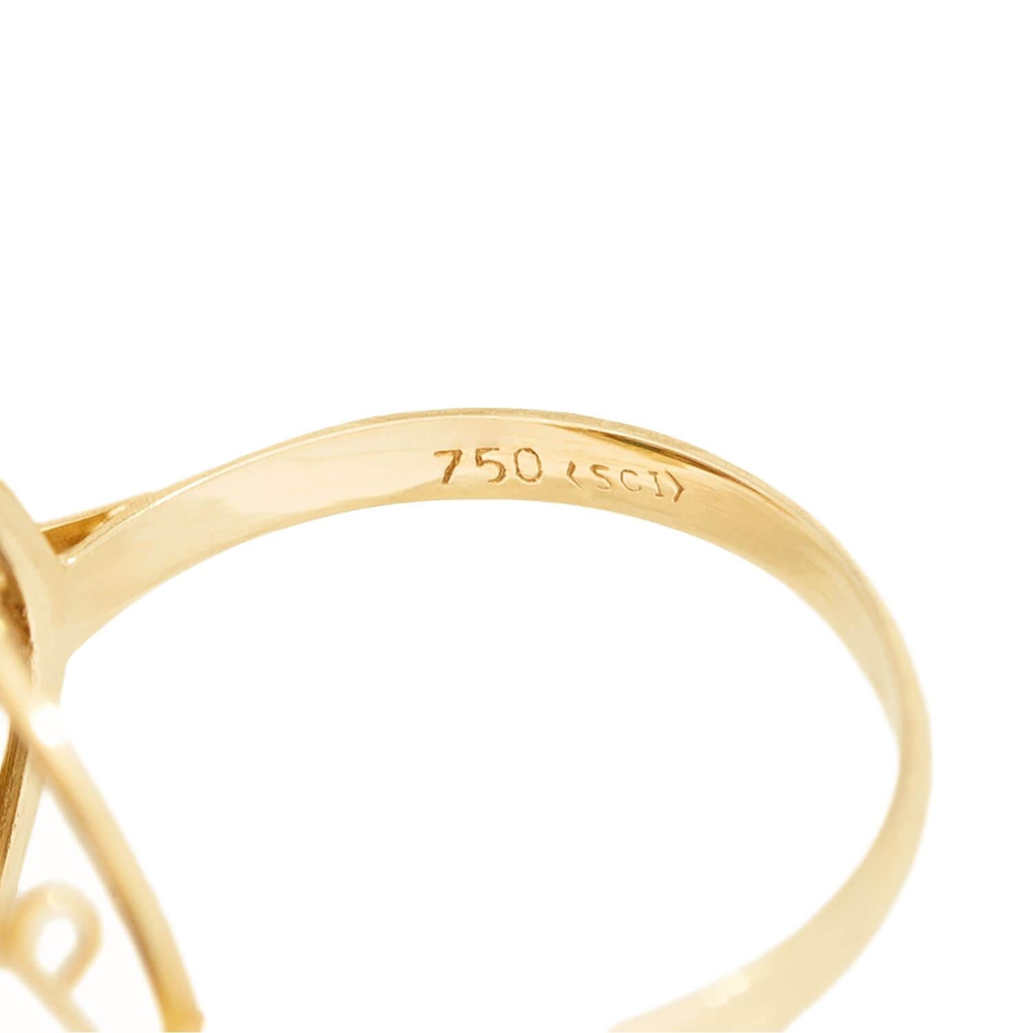 Vintage 18k Gold Multi Stone Sputnik Ring - Unique Bohemian Jewelry for Women, Perfect for Parties, Weddings & Special Occasions