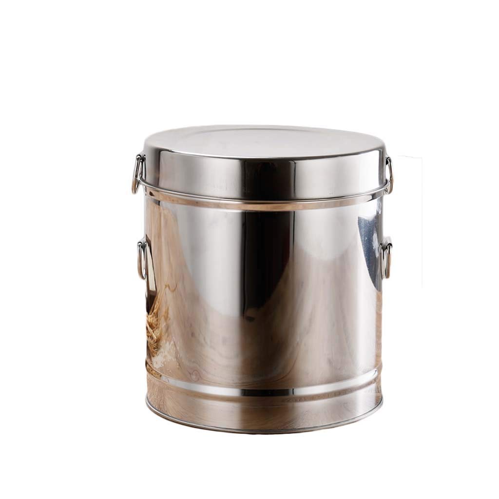 Premium Stainless Steel Food Storage Containers with Airtight Lids & Locking Clamps - 3-Piece Set for Rice, Flour, Sugar & Cereal | Kitchen Pantry Organization | Portable Handle Design for Home & Camping Use