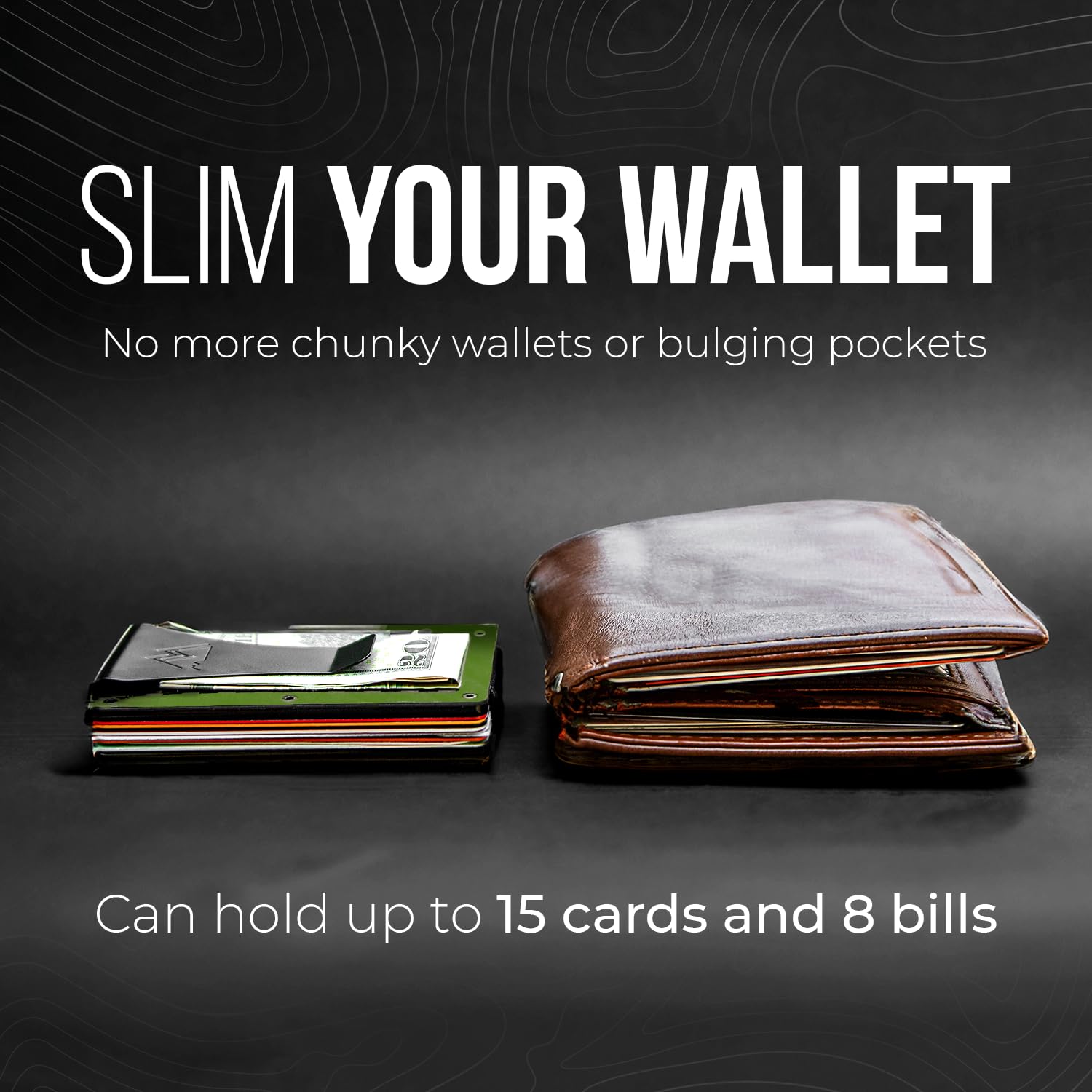 Mountain Voyage Co Minimalist RFID Blocking Wallet for Men & Women - Slim Scratch Resistant Credit Card Holder with Money Clip | Easy Access Cash & Cards | Army Green | Perfect for Travel, Daily Use & Gift Giving