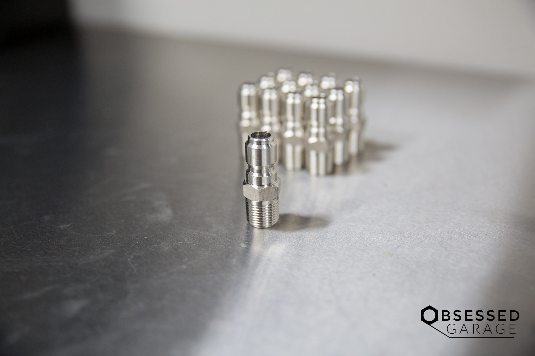 Stainless Steel 3/8 Inch Male Quick Disconnect (QD) Plug - High Pressure Hydraulic Fittings for Air, Water & Oil Applications