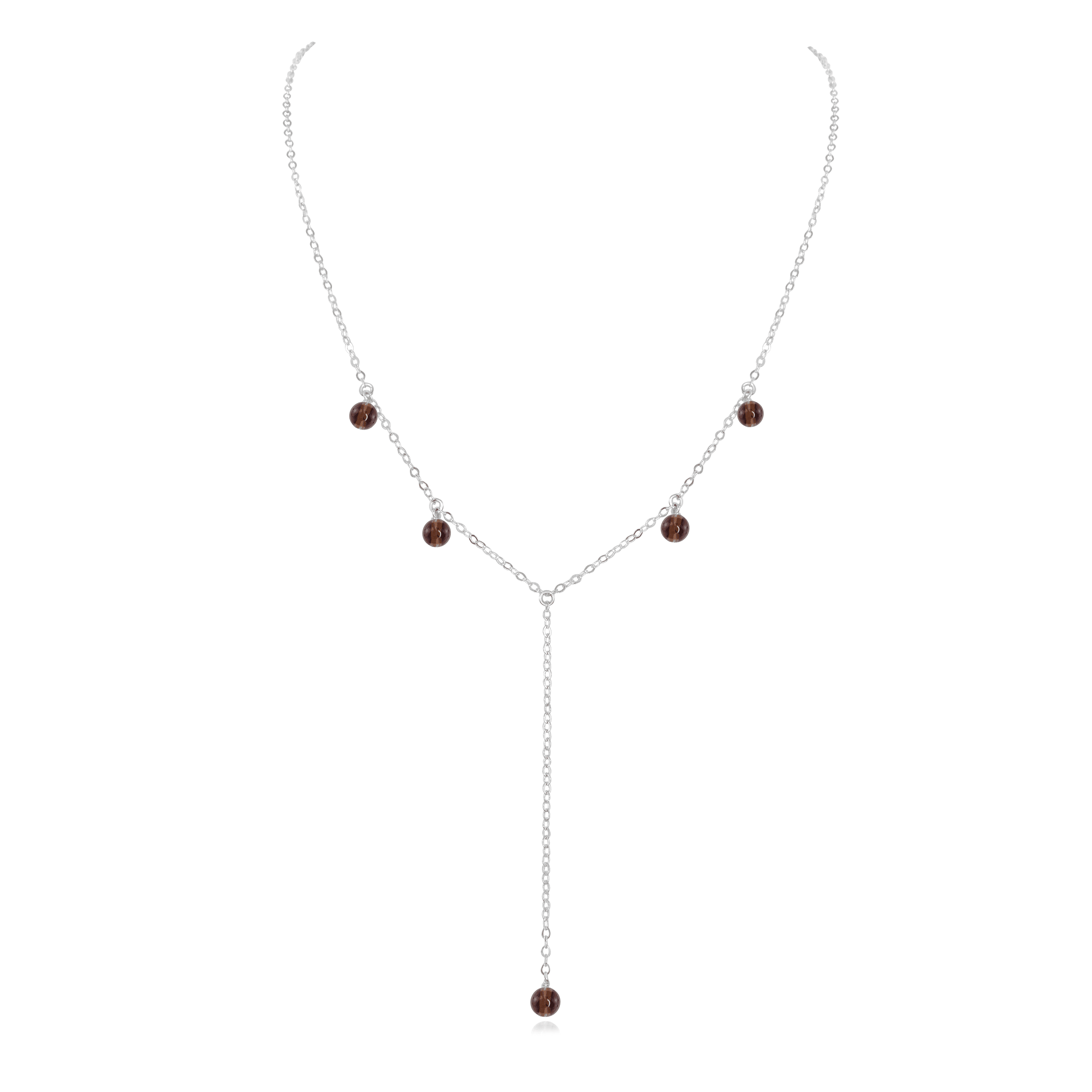 Handmade Smoky Quartz Boho Lariat Necklace for Women - Elegant Layering Long Y Necklace for Boho Chic Style | Perfect for Festivals, Date Nights & Everyday Wear