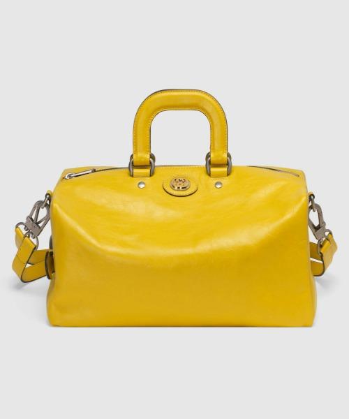 Gucci Soft Leather Backpack for Women - Yellow Luxury Designer Handbag for Travel, Work & School | Premium Genuine Leather Backpack with Comfortable Straps