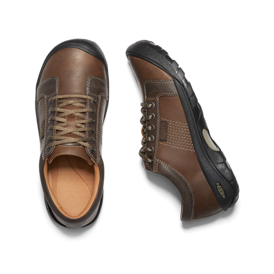 Men's Austin Wide Width Shoes in Chocolate Brown - Comfortable Casual & Work Footwear for Everyday Wear