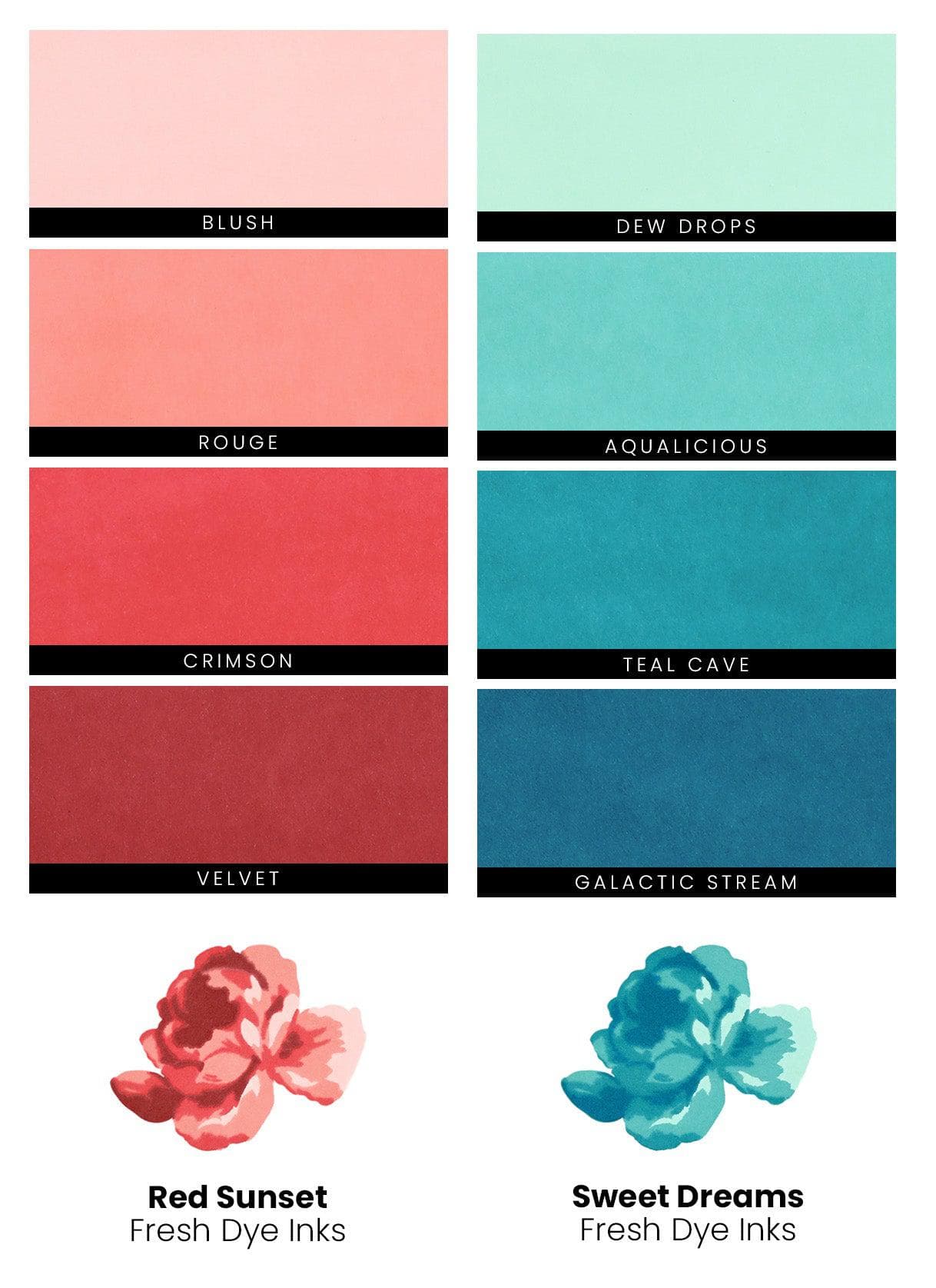 Atomic Fresh Dye Ink & Mini Cube Bundle - Premium Fabric Dye Set for DIY Crafts, Tie-Dye, and Custom Clothing Projects