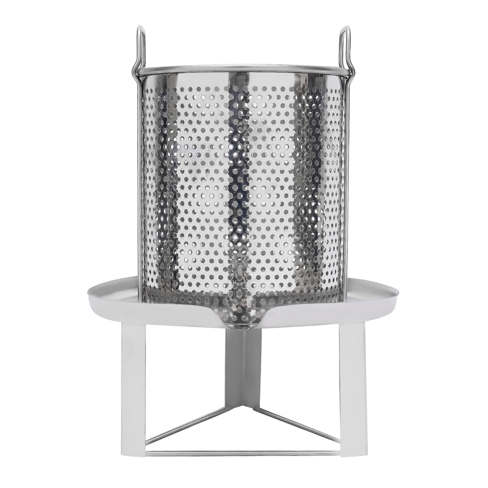 Stainless Steel Fruit Wine Press - 12.6L Manual Juice Extractor for Apple, Grape, Cider Making - Home Brewing & Kitchen Use