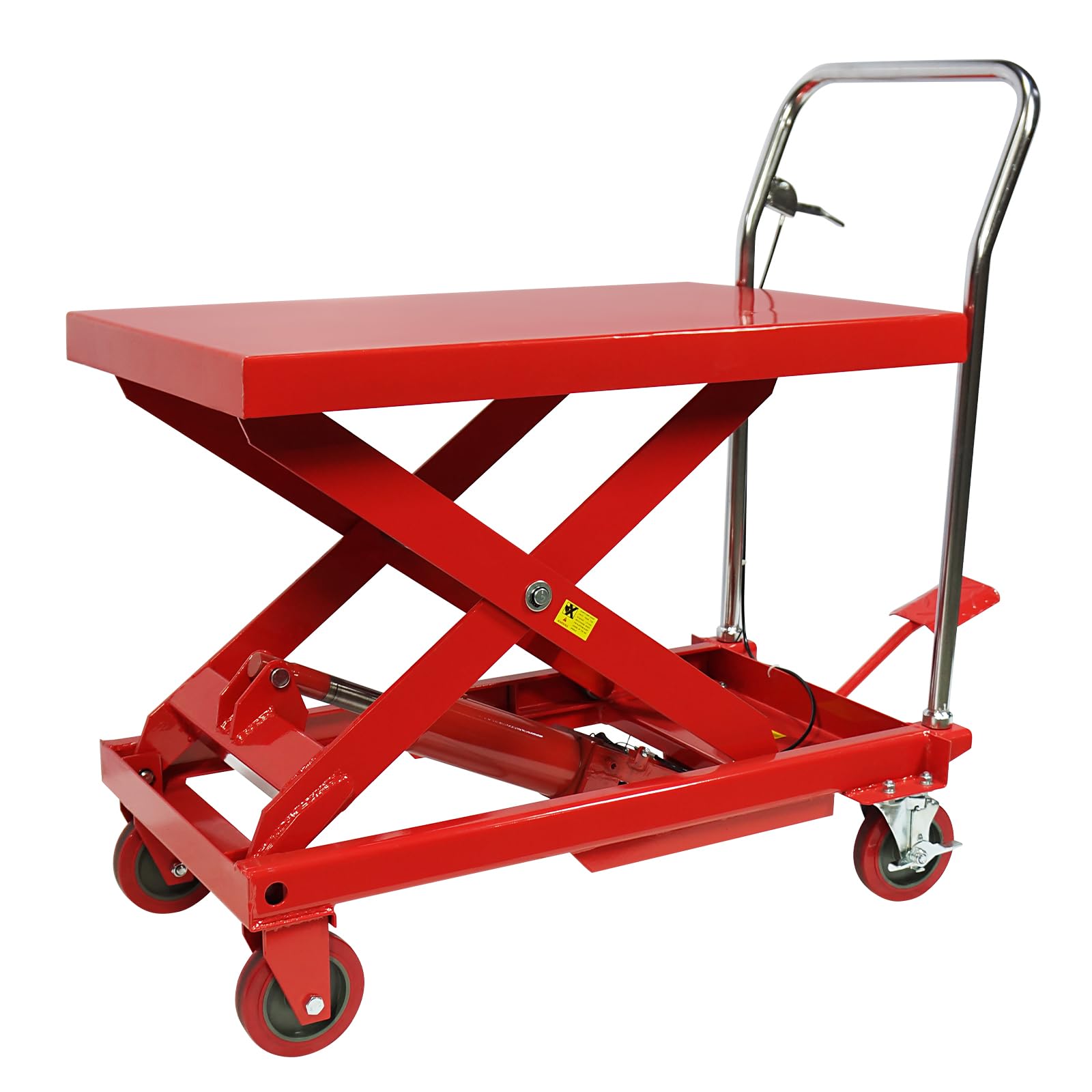 Heavy Duty Hydraulic Lift Table Cart 660LBS Capacity - Double Scissor Lift Table with 30.8
