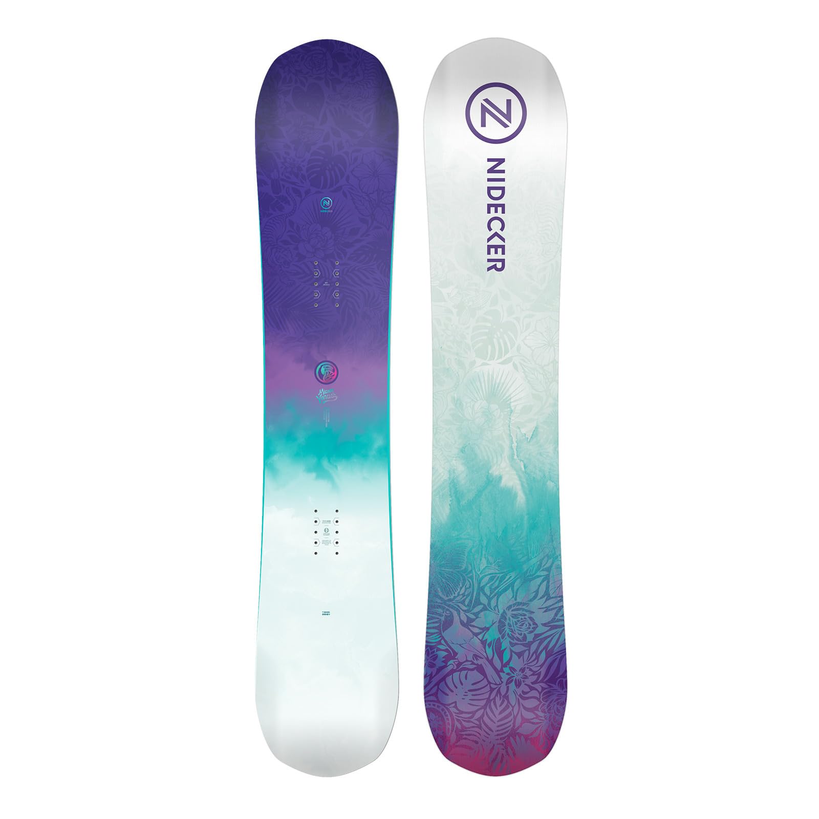 Nidecker Micron Venus Girls All Mountain Snowboard - Lightweight & Durable for Freeride & Carving - Perfect for Young Female Riders on Powder & Groomed Runs
