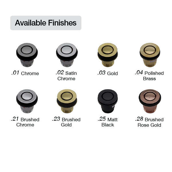 ART Australia 40mm Brushed Nickel Pop Down® Bath Plug & Waste - Perfect for Modern Bathrooms & Sink Drainage