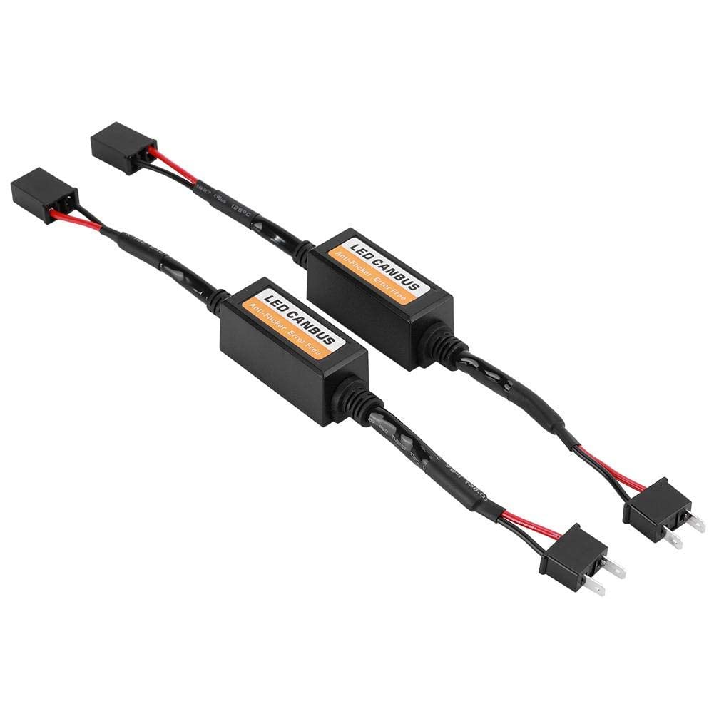 2Pcs LED Canbus Decoder for H7 Headlights - Anti Flicker Resistor, Error Canceller & Canbus Adapter | Compatible with Oxilam Car LED Lights | Perfect for Night Driving & Foggy Conditions