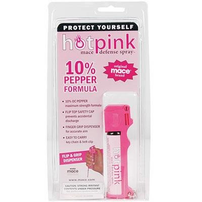 Hot Pink 10% Pepper Spray - Mace Personal Self Defense Protection for Women, Joggers & Outdoor Safety (Perfect for Running, Hiking & Night Walks)