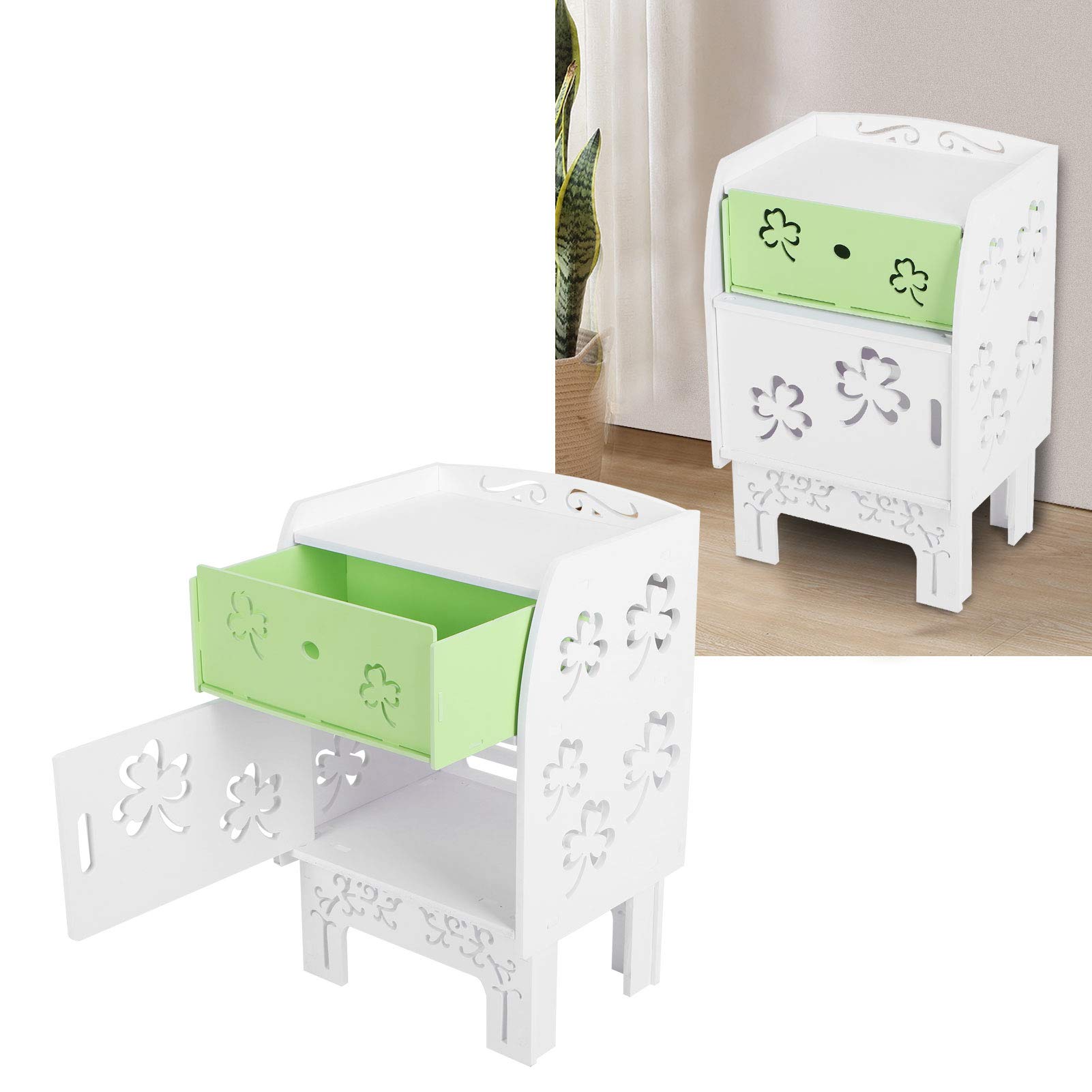 Modern White Nightstand - Bedside Table with Storage for Bedroom, Living Room, Office & Bathroom | Stylish End Table Cabinet for Home Decor & Small Space Organization