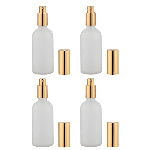 FOMIYES 4 Pack Empty Refillable Glass Spray Bottles for Perfume, Essential Oils & DIY Beauty - Perfect for Travel, Home & Salon Use