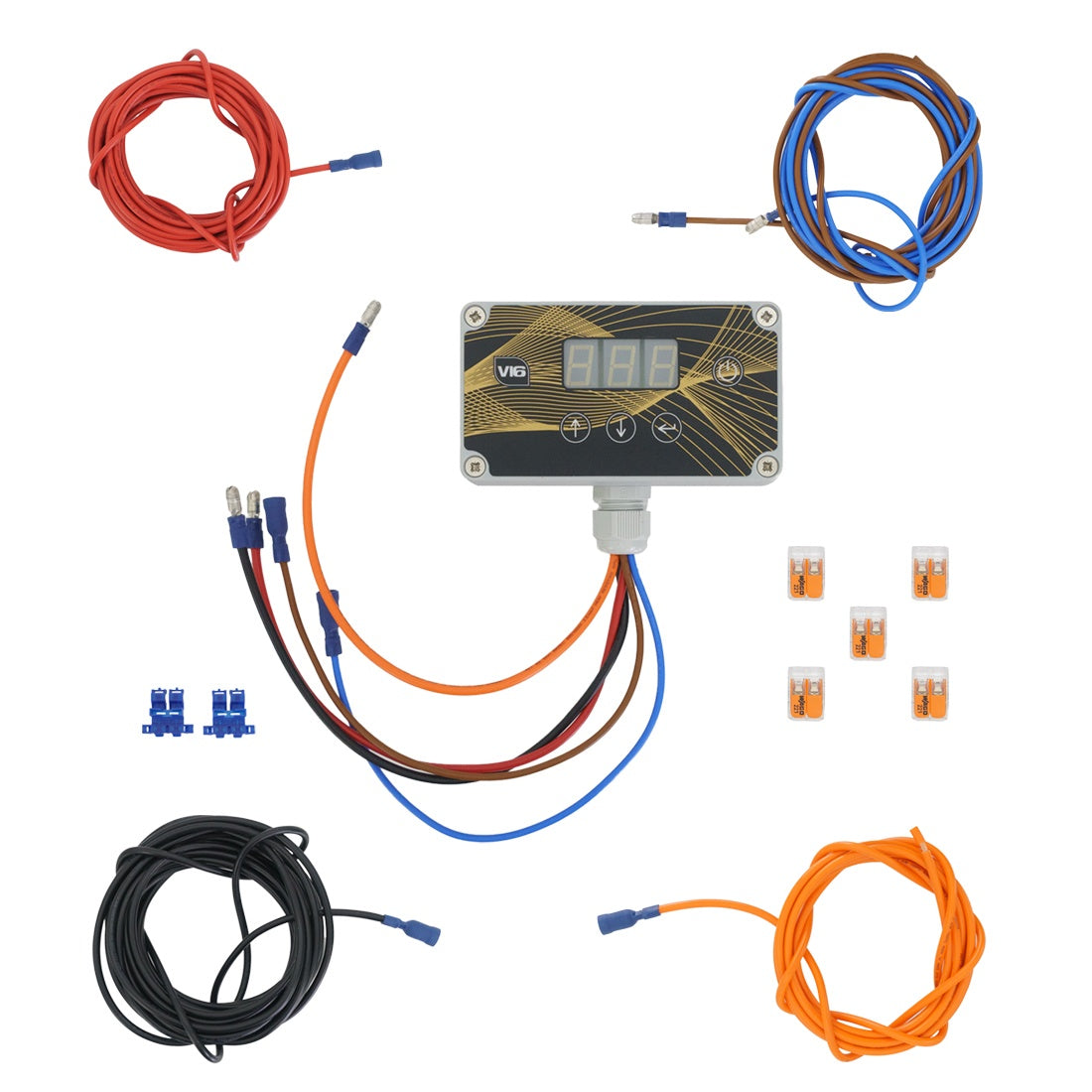V16 Spring Europe Battery Powered Pump Controller with Charging - Ideal for Garden Irrigation, Water Features, and DIY Hydroponic Systems