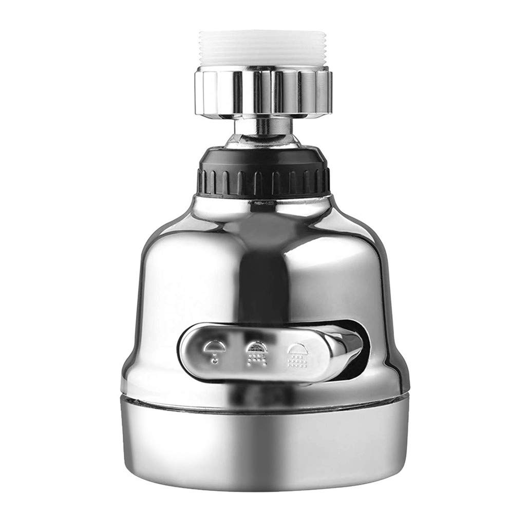 360° Rotatable Kitchen Sink Aerator - 3-Flow Faucet Sprayer Head with Anti-Splash Design, Water Saving 99% - Perfect for Washing Dishes, Fruits & Vegetables in Modern Kitchens