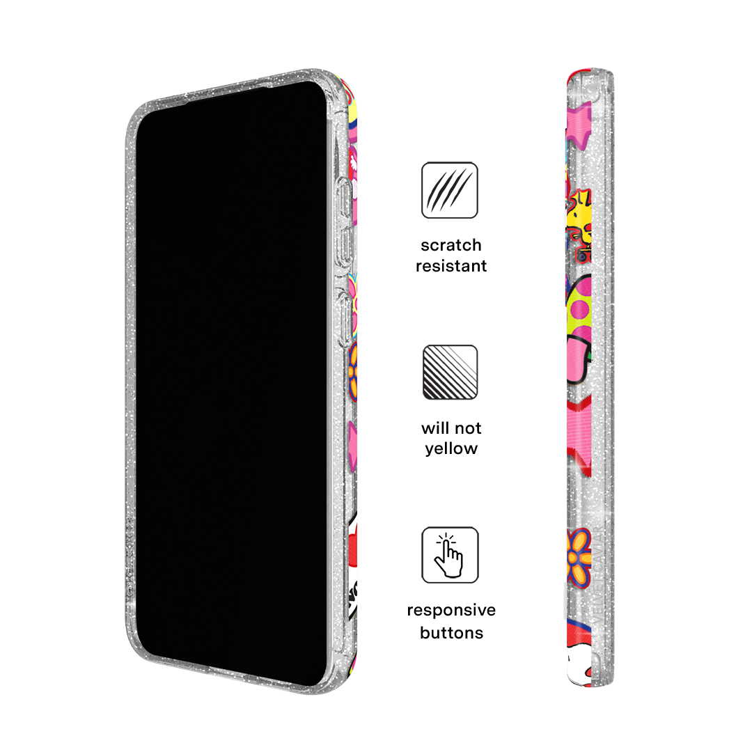 Snoopy Glitter Patchwork Phone Case for Samsung Galaxy - Cute Cartoon Protective Cover for Daily Use & Gift Giving