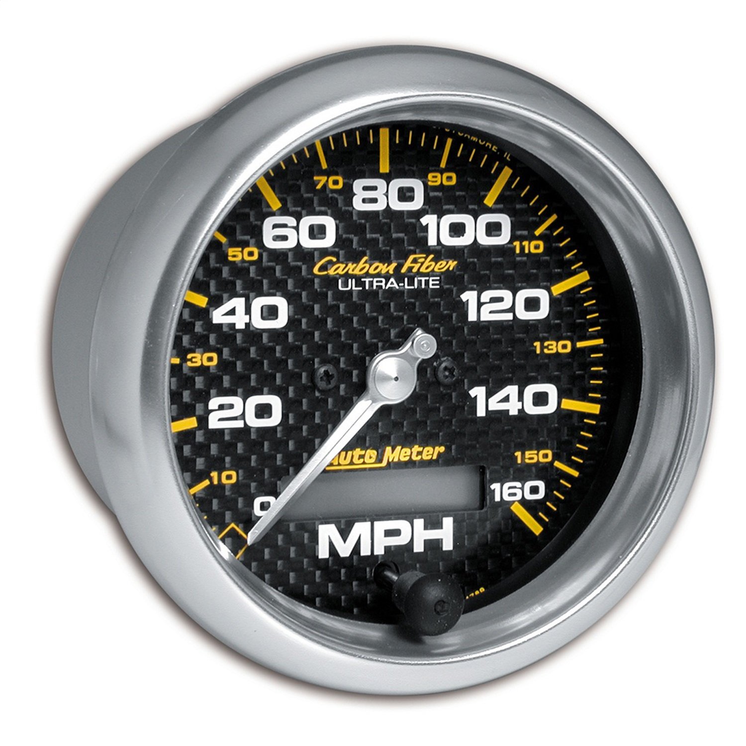 AUTO METER 4789 3.375 Inch Carbon Fiber Electric In-Dash Speedometer Gauge - Perfect for Car, Truck & Racing Vehicle Dashboards