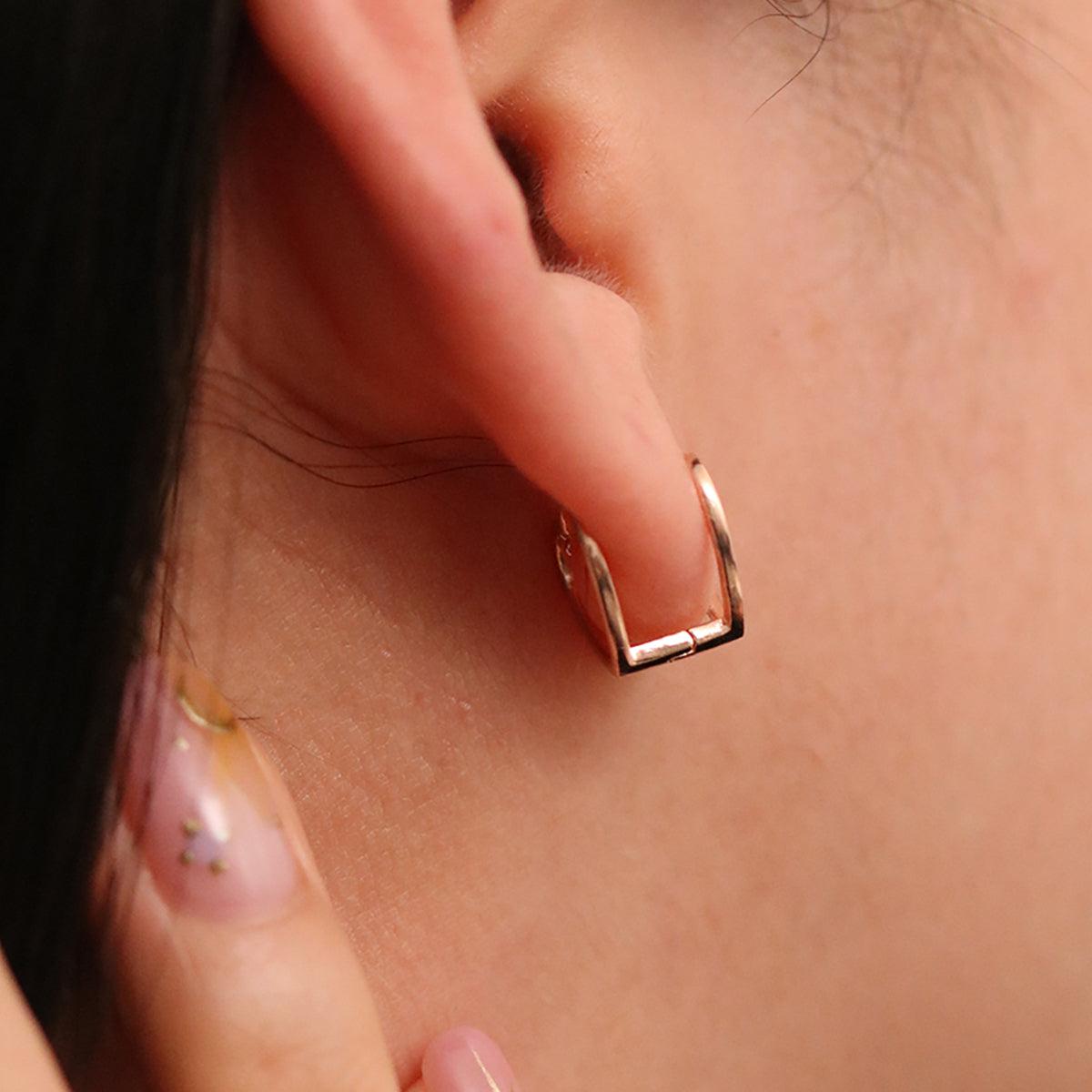 Heart Silhouette Huggie Earrings for Women - Dainty Gold Hoop Earrings for Everyday Wear | Perfect for Valentine's Day, Date Night & Gifts