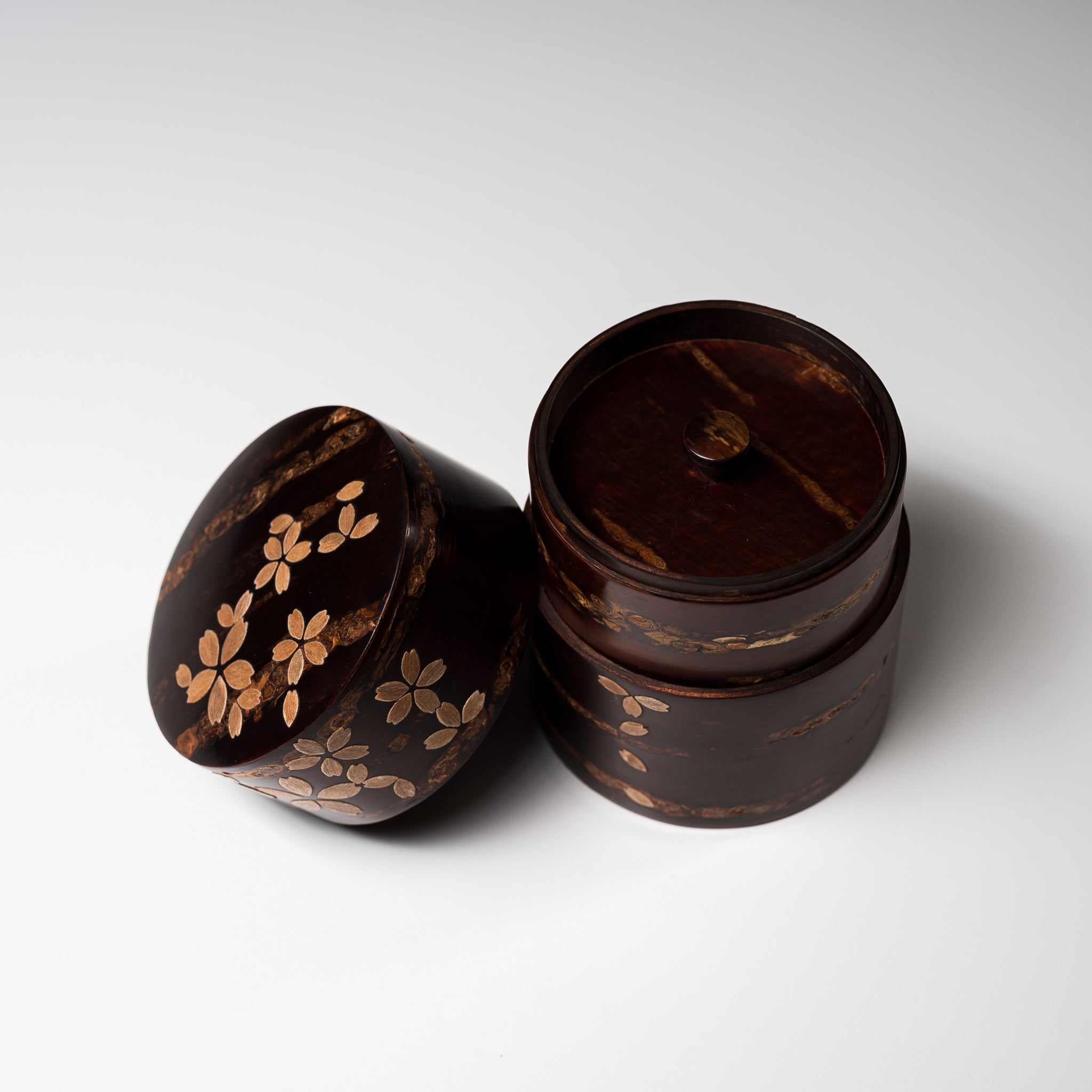 Tomioka Cherry Bark Tea Caddy - Handmade Japanese Sakura Wood Tea Canister - Small Size for Loose Leaf Tea Storage - Perfect for Matcha, Green Tea & Herbal Tea Brewing
