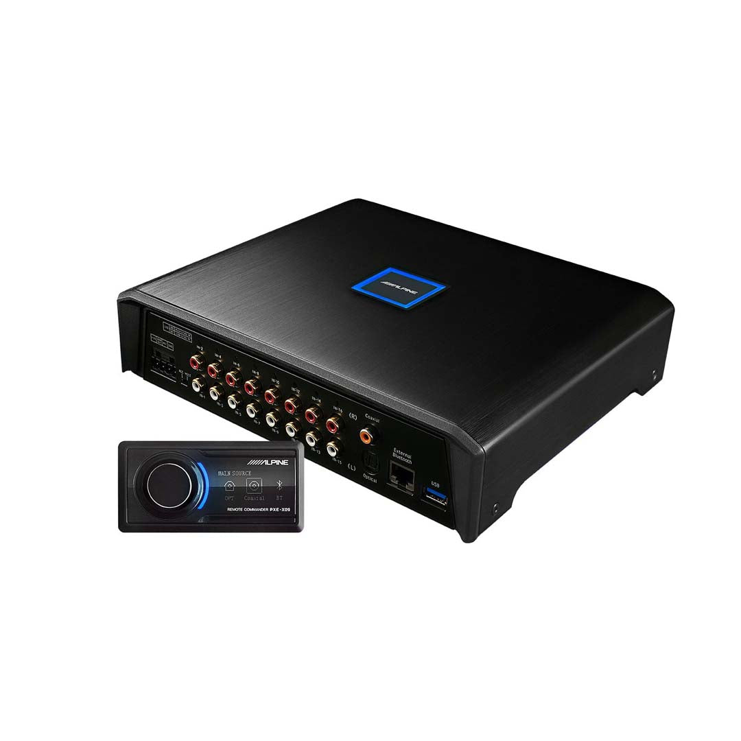 Alpine PXE X09 16-Channel Hi-Res Digital Sound Processor for Car Audio Systems - Perfect for Upgrading Vehicle Sound Quality & Custom Audio Tuning