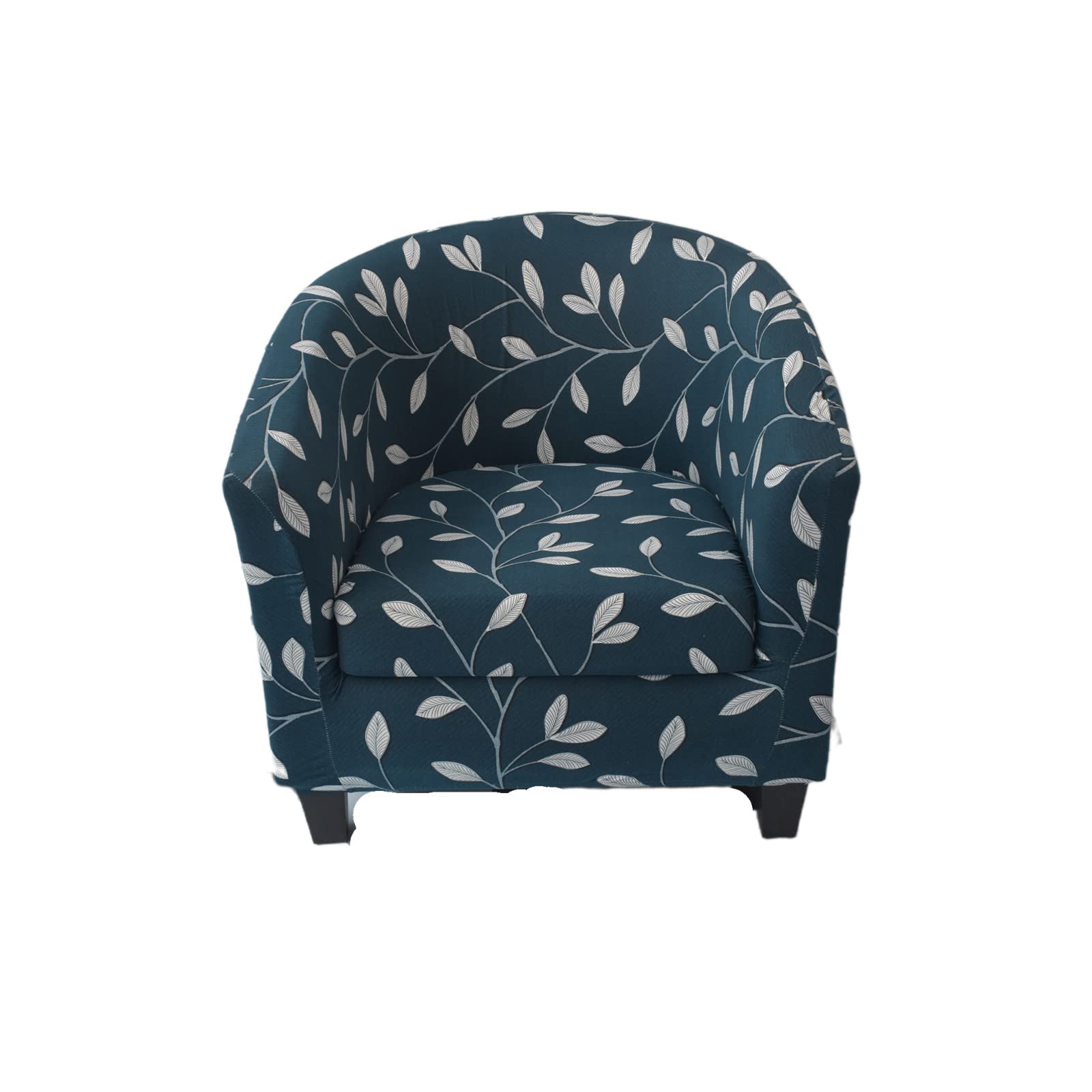 2-Piece Stretch Club Chair Slipcover - Printed Round Barrel Swivel Armchair Covers, Sofa Protector for Living Room, Bedroom & Office Furniture (07) - Perfect for Home Decor, Pet Protection & Spill Resistance