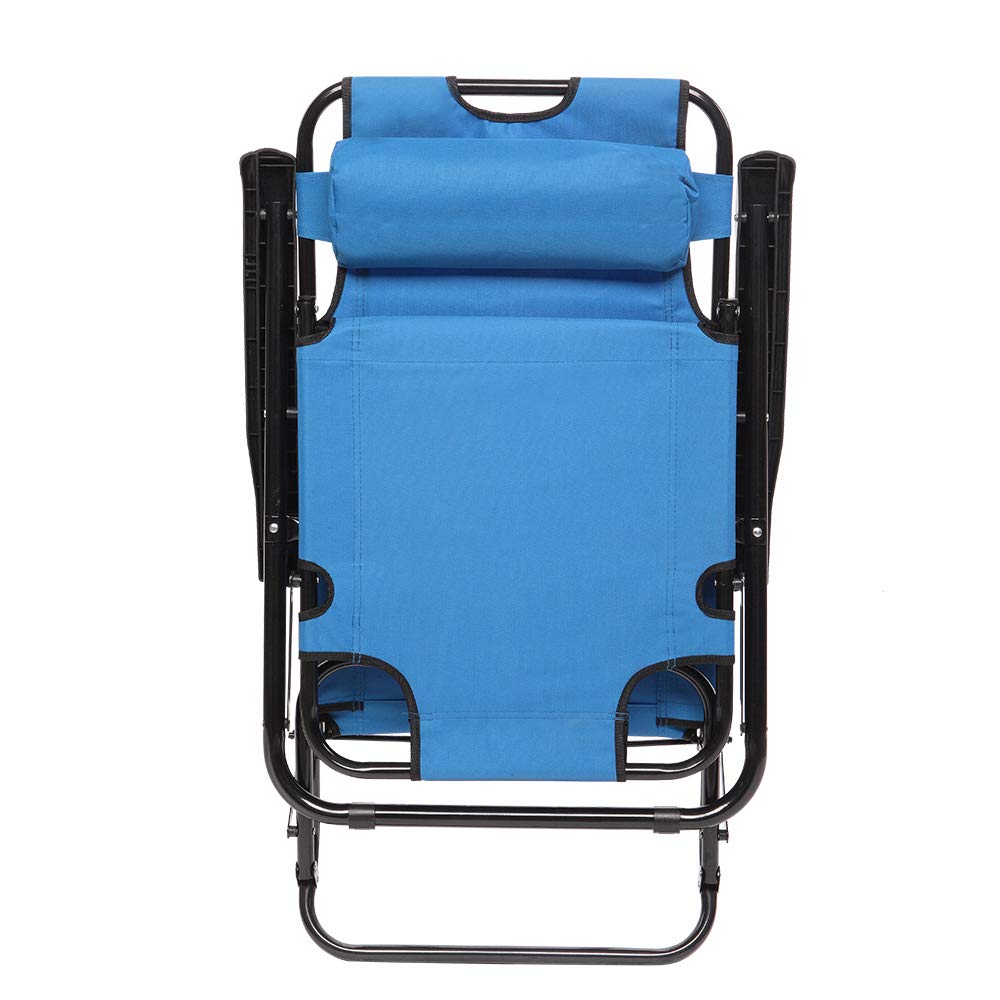 Portable Folding Backpack Reclining Chair - Lightweight Adjustable Beach Camping Chair with Extendable Design & Headrest for Outdoor, Lawn, Concert, Travel | Perfect for Beach Relaxation, Backyard Lounging & Camping Trips (Blue)