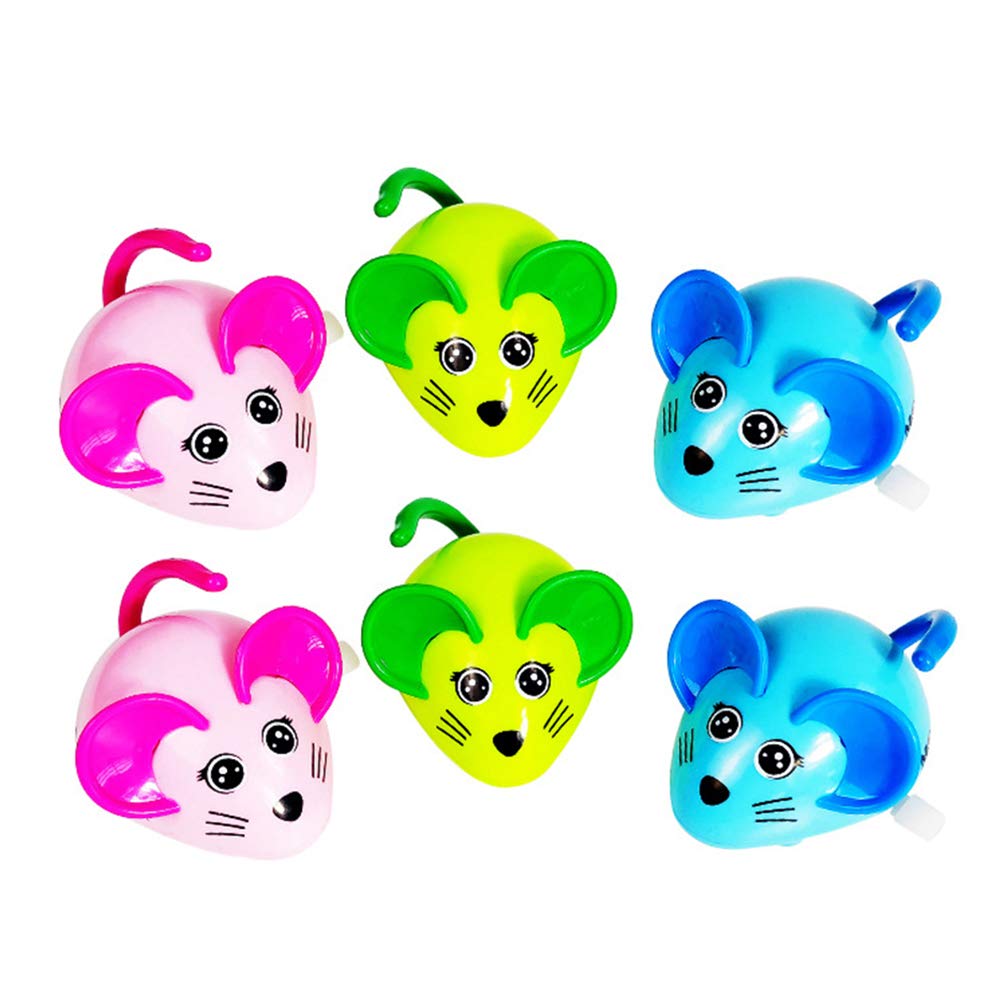 6Pcs Automatic Wind-Up Cat Toy Mice - Fun Interactive Chase Toys for Cats & Kittens - Random Colors - Great for Playtime & Exercise