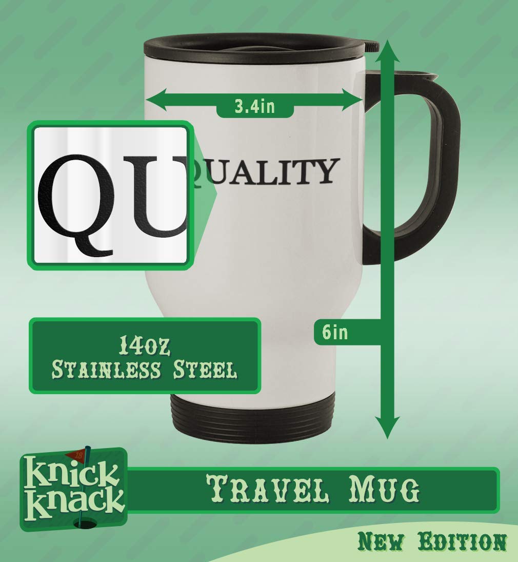 Premium 14oz Stainless Steel Travel Mug - Silver Insulated Coffee Tumbler for Hot & Cold Drinks - Perfect for Commuting, Camping and Office Use