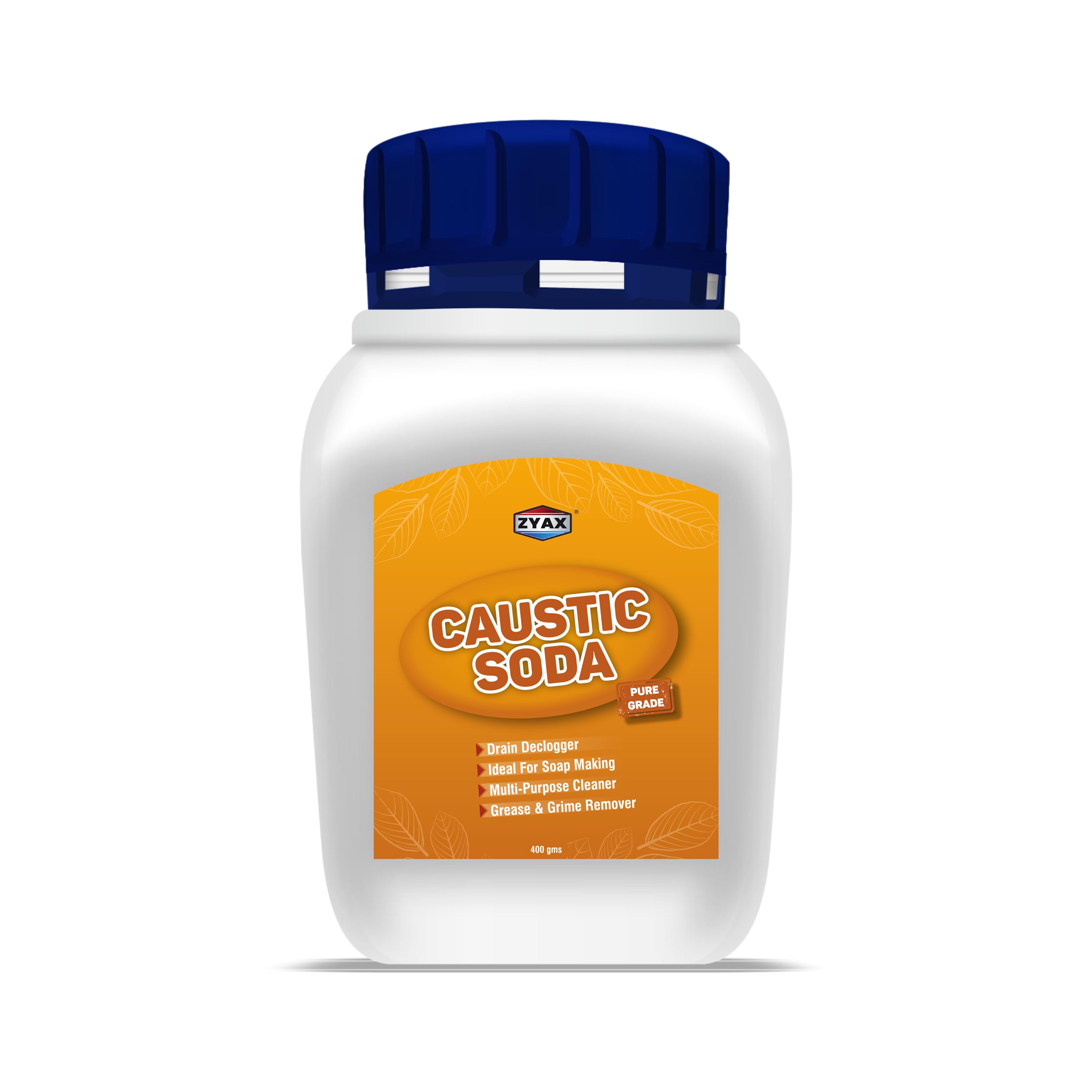 ZYAX 400g Caustic Soda (Sodium Hydroxide) - Powerful Drain Cleaner, Chimney Degreaser & Soap Making Supply - Unclogs Pipes, Removes Grease & Makes Homemade Soap - Ideal for Kitchen, Bathroom & DIY Cleaning Projects