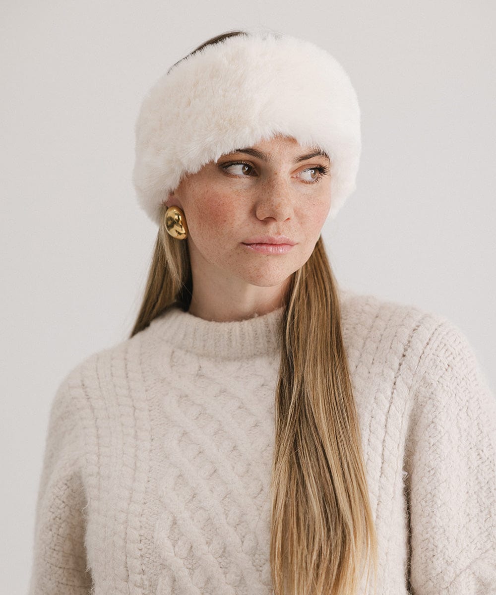 Margot Faux Fur Headband for Women - Soft Winter Head Wrap, Fashionable Hair Accessory for Cold Weather, Outdoor Activities and Stylish Outfits