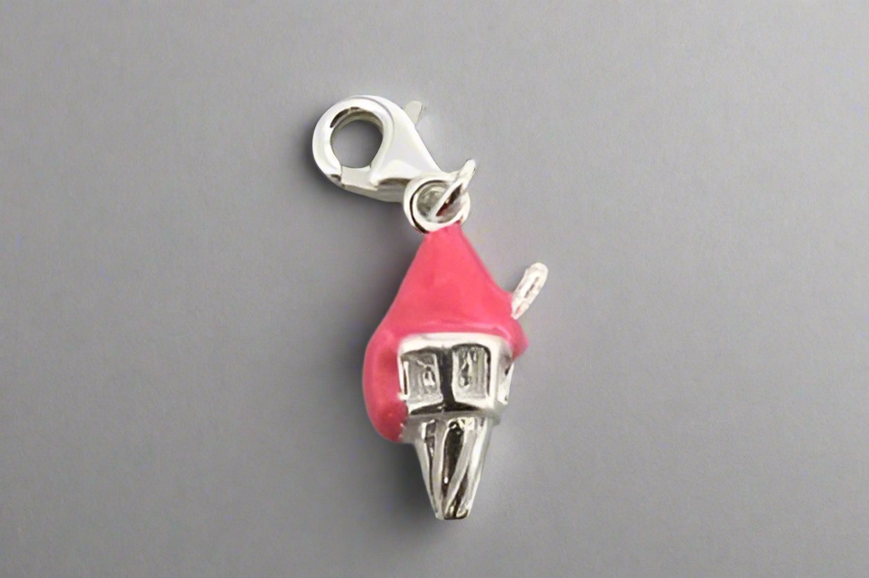 Premium Sterling Silver Ice Cream Charm Pendant - Perfect for Necklaces, Bracelets & DIY Jewelry Making