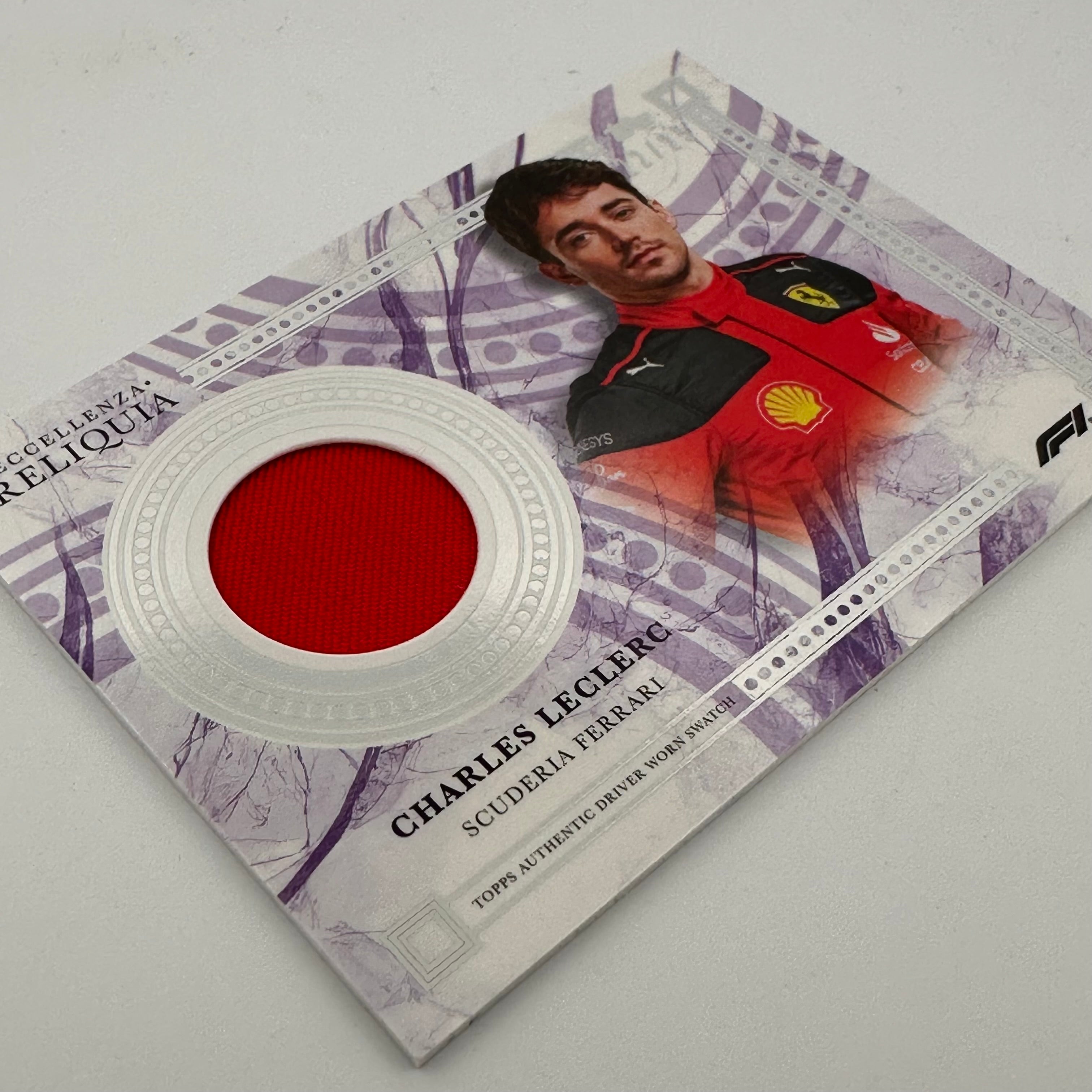 2023 Topps Eccellenza Reliquia Charles Leclerc Purple Racing Card - 22/25 Limited Edition - Perfect for F1 Collectors, Sports Memorabilia Displays, and Racing Fan Gifts