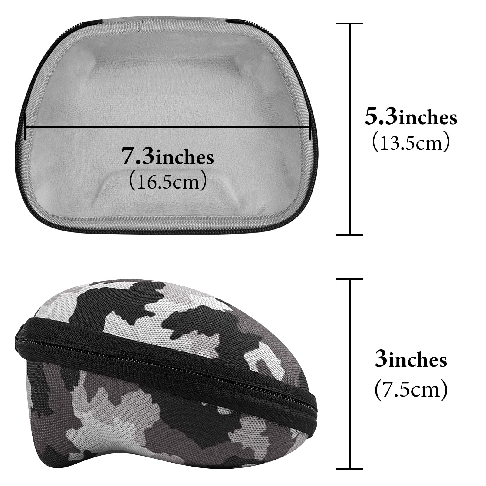 Geekria Hard Shell Travel Case for Nintendo Switch Pro Controller - Protective Storage with Internal Mesh Pocket for Charging Cable - Camouflage Design - Perfect for Gaming Travel & Accessories Organization