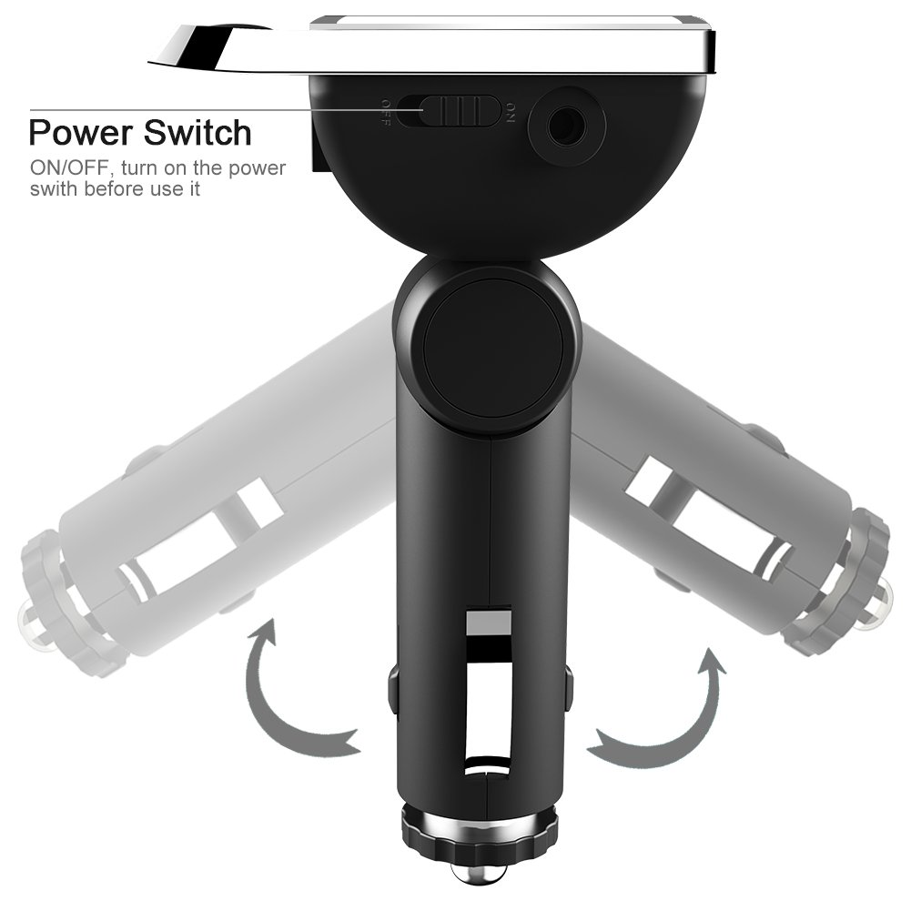 Tohayie Bluetooth FM Transmitter for Car - Wireless Radio Adapter, Audio Receiver & Music Tuner with USB Charger & Remote Control | Hands-Free Calling & Music Streaming While Driving