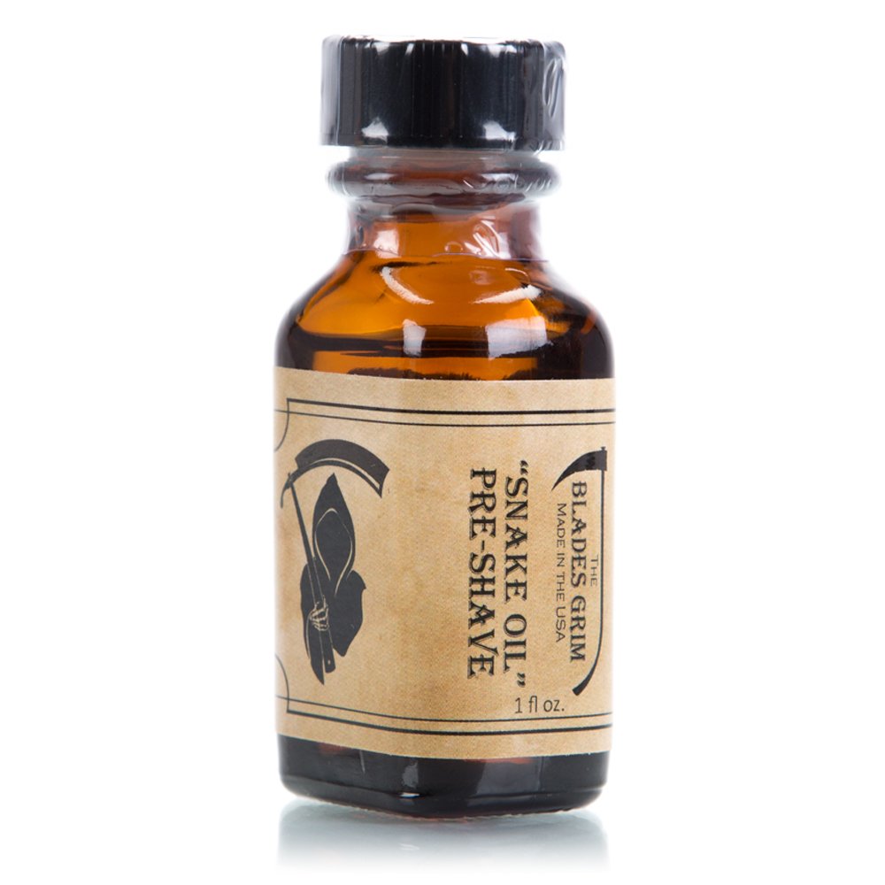 Natural Pre-Shave Oil for Men - Handmade in USA, 1oz Snake Oil Formula - Perfect for Sensitive Skin & Close Shaves - Ideal for Daily Grooming & Barber Shop Use