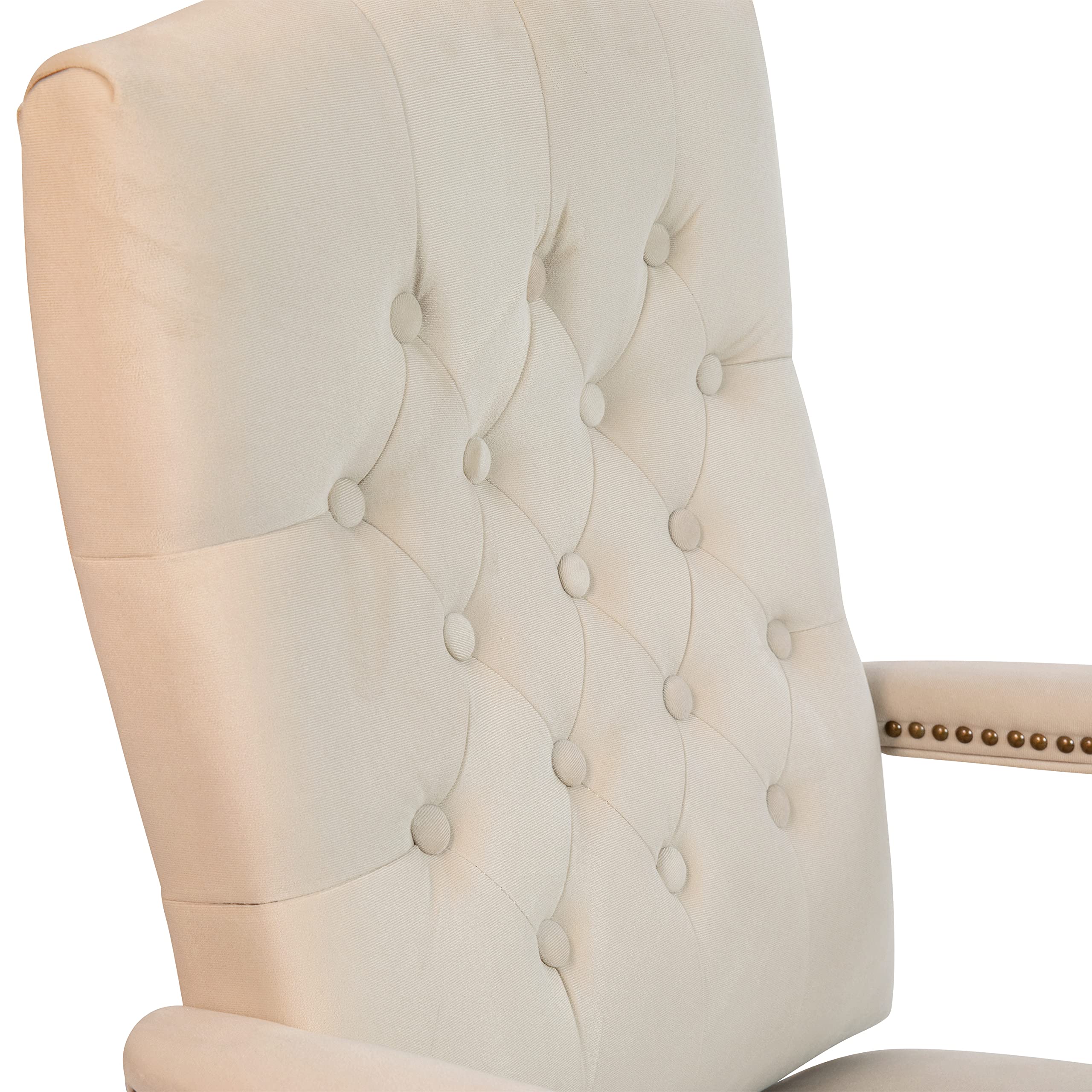 Ergonomic Swivel Office Chair with Wood Base for Home & Office