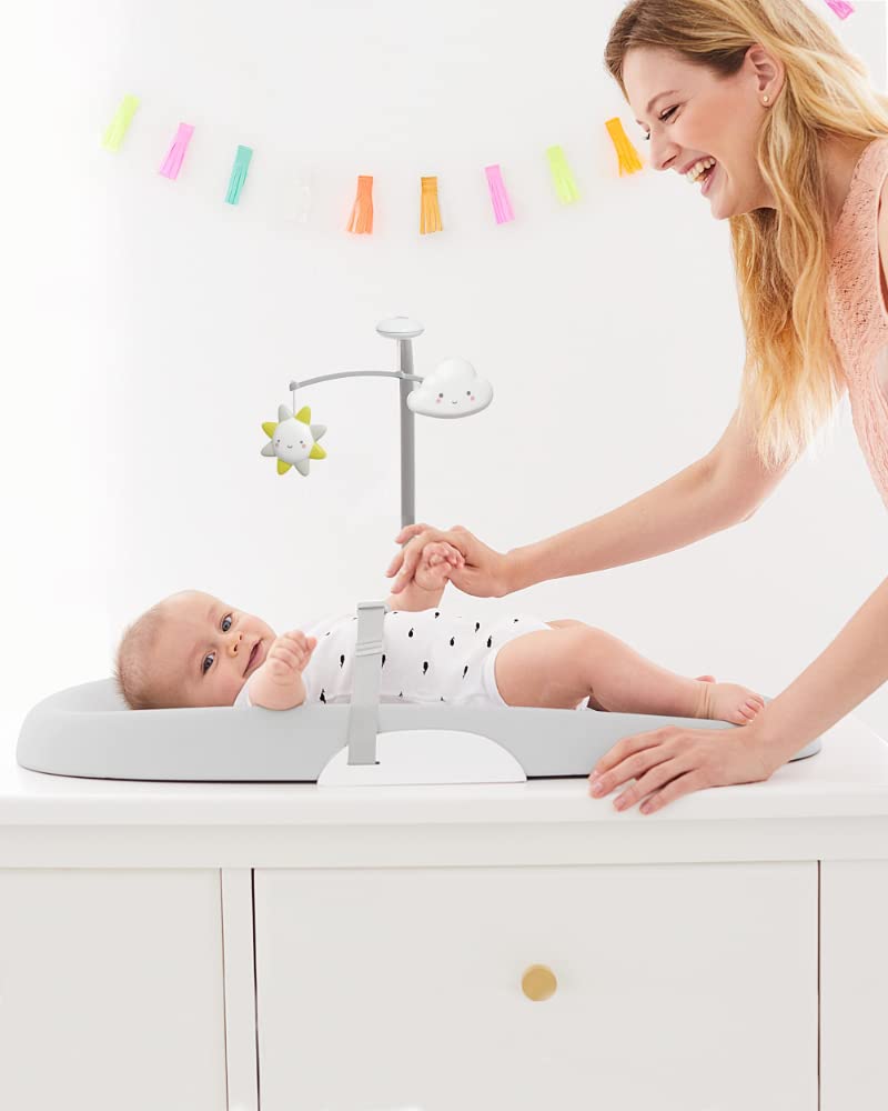Skip Hop Baby Changing Pad with On-The-Go Wipes Dispenser - Waterproof & Portable Diaper Changing Mat for Nursery, Travel & Home Use | Soft & Easy to Clean | Perfect for Baby Registry & New Parents