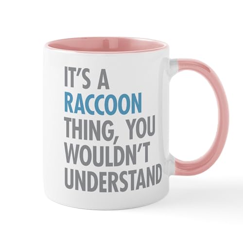 White/Pink Inside - Raccoon Thing Mugs